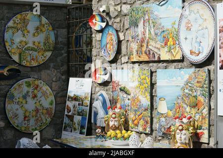 Italien, Kampanien, Ravello. StoreFront in der Stadt Ravello Stockfoto