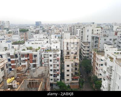 25-Mai-2022 Bashundhara Wohngebiet, Dhaka, Bangladesch.Drohnenaufnahmen eines Gebäudes in Dhaka, Bangladesch. Stockfoto