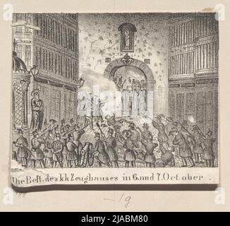 „Das Beste. Des K Käzehaus im 6.. Und 7.. Oktober.“ (Auszug aus einem Bildblatt für Revolution 1848). Unbekannt Stockfoto
