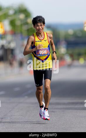 Ottawa, Kanada. 29 Mai 2022. Takumi Oishi (JPN) beim Tamarack Ottawa Race Weekend Tartan Ottawa Marathon. Quelle: Sean Burges/Alamy Live News Stockfoto