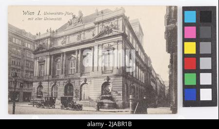 Wien I. Universitäts-Platz mit alter Universität .. Brüder Kohn KG (B. K. W. I.), PRODUZENT Stockfoto