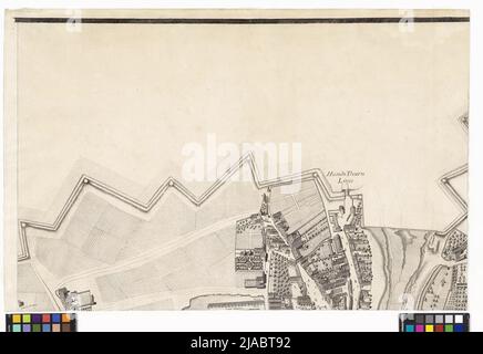 Szenografie/ oder geometrisch perspect Illustration/ Kayl: Königl: Haupt: U: Residenz Stadt/ Wienn/ in Österreich/ auf höchstem Kommando und gezogen/ von 1769 Mai Monots, bis zum letzten Oktober 1774/ ... '. Stadt Wien und ihre Vororte (24 Originalteile in 48 Blättern). Joseph Daniel von Huber (1730-1788) Stockfoto