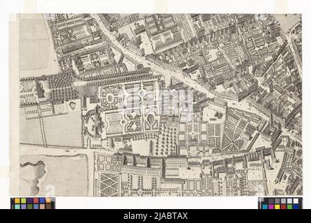 Szenografie/ oder geometrisch perspect Illustration/ Kayl: Königl: Haupt: U: Residenz Stadt/ Wienn/ in Österreich/ auf höchstem Kommando und gezogen/ von 1769 Mai Monots, bis zum letzten Oktober 1774/ ... '. Stadt Wien und ihre Vororte (24 Originalteile in 48 Blättern). Joseph Daniel von Huber (1730-1788) Stockfoto