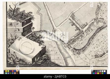 Szenografie/ oder geometrisch perspect Illustration/ Kayl: Königl: Haupt: U: Residenz Stadt/ Wienn/ in Österreich/ auf höchstem Kommando und gezogen/ von 1769 Mai Monots, bis zum letzten Oktober 1774/ ... '. Stadt Wien und ihre Vororte (24 Originalteile in 48 Blättern). Joseph Daniel von Huber (1730-1788) Stockfoto