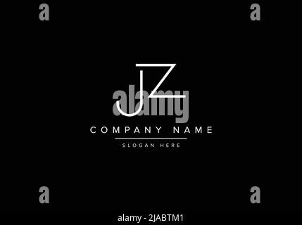 Kreatives Logo mit minimaler Linienkunst, Monogramm-Logo von JZ Stock Vektor