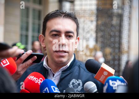 Bogota, Kolumbien. 29.. Mai 2022. Der kolumbianische Nationalregistar Alexander Vega während der Präsidentschaftswahlen 2022 am 29. Mai 2022. Foto: Chepa Beltran/Long Visual Press Kredit: Long Visual Press/Alamy Live News Stockfoto