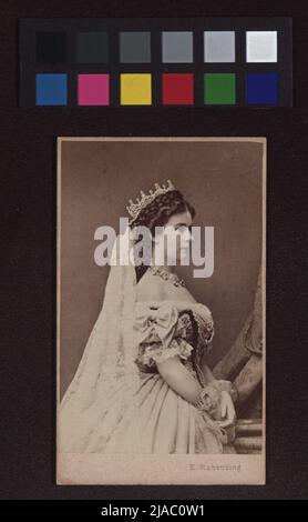 Elisabeth Kaiserin von Österreich im Jahr ihrer Krönung zur Königin von Ungarn, 1867. Emil Ronging (1823-1886), Fotograf Stockfoto