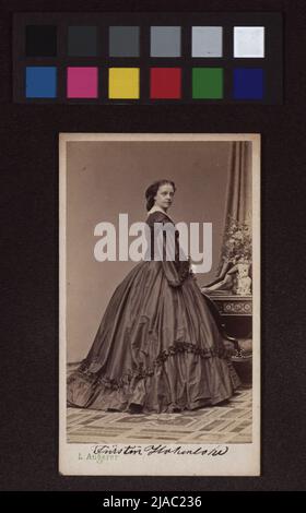 Gabriele Prinzessin von Hohenlohe-Langenburg. Ludwig Angerer (1827-1879), Fotograf Stockfoto