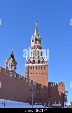 Moskau, Kreml. Der Moskauer Kreml, das kulturelle und administrative Zentrum der Russischen Föderation. Stockfoto