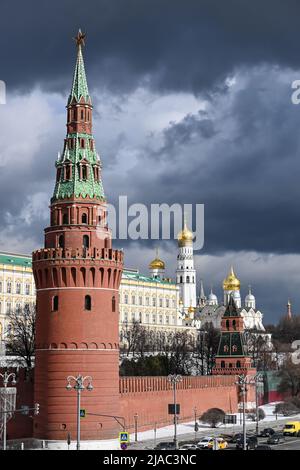 Moskau, Kreml. Der Moskauer Kreml, das kulturelle und administrative Zentrum der Russischen Föderation. Stockfoto