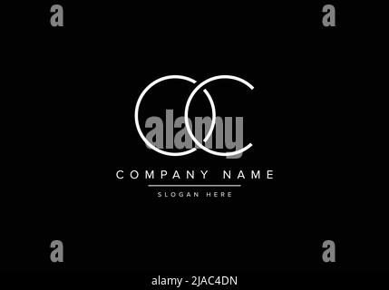 Kreatives Logo mit minimaler Linienkunst, OC-Monogramm-Logo Stock Vektor