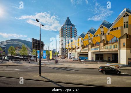 Cube Häuser in Rotterdam, Niederlande Stockfoto