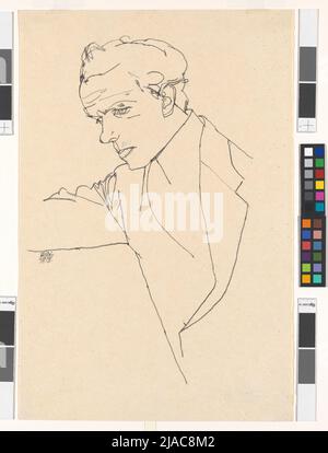 Männliche Porträtstudie (Roderick Mac Kay). Egon Schiele (1890-1918), Künstler Stockfoto