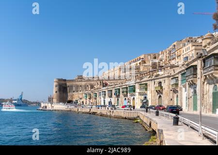 Waterfront, Valletta, Malta Stockfoto