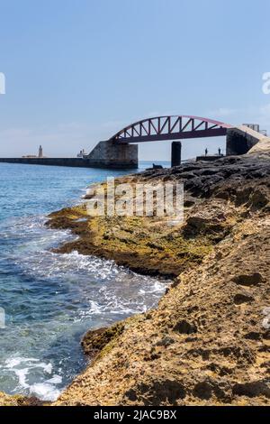 St Elmo Bridge, Valletta, Malta Stockfoto