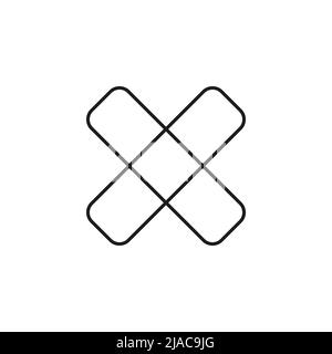 Abbrechen Vektorgrafik Logo Vorlage für viele Zwecke. Isoliert auf weißem Hintergrund. Eps 10 Stock Vektor