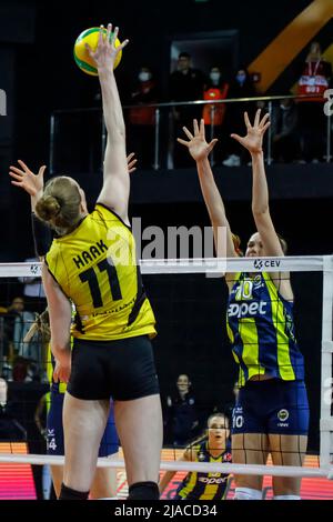 05-04-2022 Istanbul-Türkei: Vakıfbank Sultans League Matc, Teamspielerin: Isabelle Haak Stockfoto