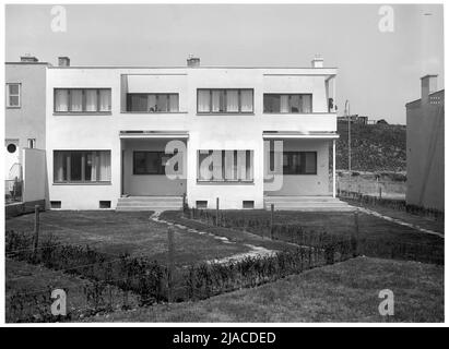 Werkbundsiedlung, Haus 35 und 36 (13., Veitingerg. 107-109). Martin Gerlach jun. (1879-1944), Fotograf, Ernst Anton Plischke (1903-1992), Architekt Stockfoto