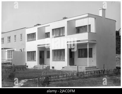 Werkbundsiedlung, Haus 35 und 36 (13., Veitingerg. 107-109). Martin Gerlach jun. (1879-1944), Fotograf, Ernst Anton Plischke (1903-1992), Architekt Stockfoto