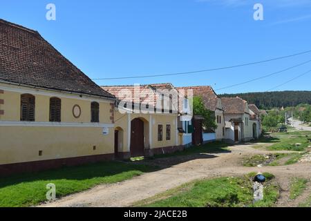 Viscri (Deutsch Weißkirch), ein sächsisches Dorf in Siebenbürgen, Rumänien Stockfoto