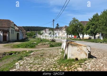 Viscri (Deutsch Weißkirch), ein sächsisches Dorf in Siebenbürgen, Rumänien Stockfoto