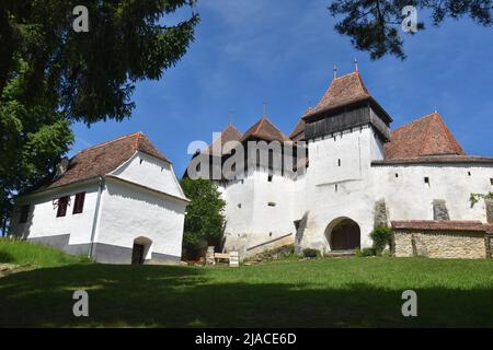 Viscri (Deutsch Weißkirch), ein sächsisches Dorf in Siebenbürgen, Rumänien: Die befestigte Kirche Stockfoto