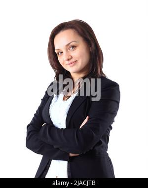 Schöne und charmante Geschäftsfrau. Stockfoto
