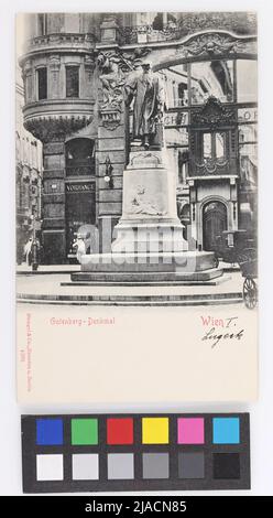 Gutenberg-Denkmal Wien. Stengel & Co., Dresden, Produzent Stockfoto