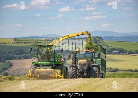 Kieran Crowley Silage 2022, John Deere Harvester Stockfoto