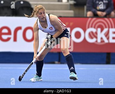 Stratford, Großbritannien. 29.. Mai 2022. England V Spanien Damen FIH Pro League. Lee Valley Hockey Center. Stratford. Lizzie Neal (England) während des Eishockeyspiels England V Spanien Damen FIH Pro League. Kredit: Sport In Bildern/Alamy Live Nachrichten Stockfoto