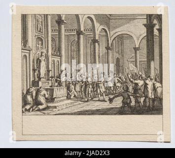 Das Porträt van der Noots wird am 17. Juni 1790 auf dem Brüsseler Altar aufgestellt (Pobedruck vor dem Drehbuch). Cornelis Brouwer, Kupferstecher, Arend Fokke Simonsz (1755-1812), Verleger Stockfoto