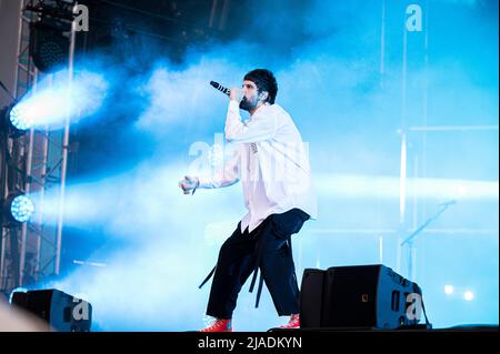 Warrington, Großbritannien. 29. Mai 2022. Sergio Pizzorno, Chris Karloff, Chris Edwards und Ian Matthews treten beim NBHD Festival 2022 auf. . 2022-05-29. Kredit: Gary Mather/Alamy Live Nachrichten Stockfoto