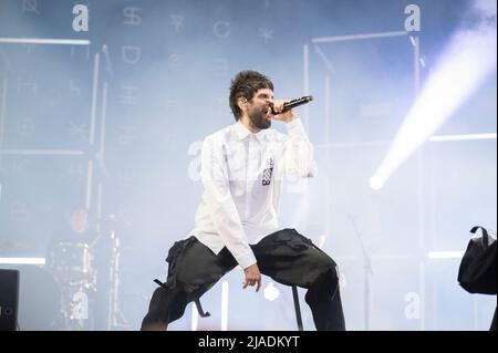 Warrington, Großbritannien. 29. Mai 2022. Sergio Pizzorno, Chris Karloff, Chris Edwards und Ian Matthews treten beim NBHD Festival 2022 auf. . 2022-05-29. Kredit: Gary Mather/Alamy Live Nachrichten Stockfoto