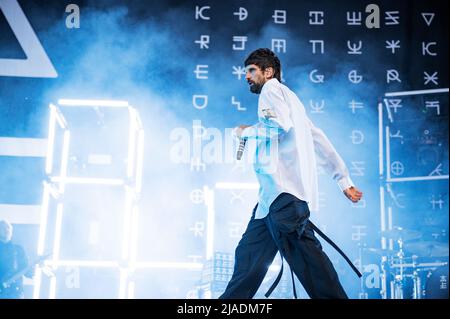 Warrington, Großbritannien. 29. Mai 2022. Sergio Pizzorno, Chris Karloff, Chris Edwards und Ian Matthews treten beim NBHD Festival 2022 auf. . 2022-05-29. Kredit: Gary Mather/Alamy Live Nachrichten Stockfoto