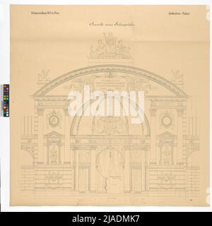 Weltausstellung 1873: Industrial Palace, Detail. Carl von Hasenauer (1833-1894), Architekt Stockfoto