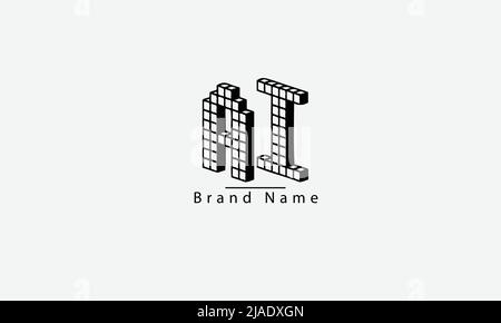 Buchstabenbuchstaben Initialen Monogramm-Logo AI IA A i Stock Vektor