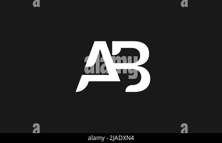 Buchstabenbuchstaben Initialen Monogramm-Logo ab BA A B Stock Vektor