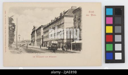 3., am Heumarkt - Blick Richtung Landstraßer Hauptstraße, Postkarte. Sperlings Postkartenverlag (M. M. S.), Produzent Stockfoto