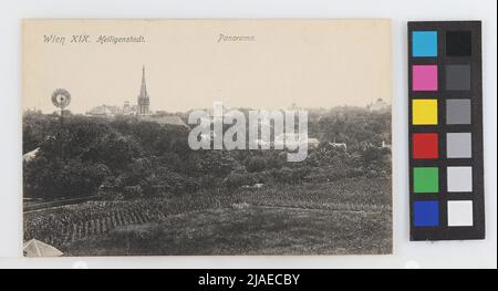 19., Panorama von Heiligenstadt, Postkarte. Sperlings Postkartenverlag (M. M. S.), Produzent Stockfoto