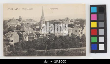 19., Panorama von Heiligenstadt, Postkarte. Sperlings Postkartenverlag (M. M. S.), Produzent Stockfoto