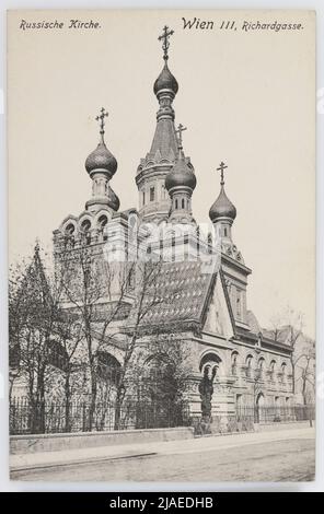 Russische Kirche. Wien III, Richardgasse .. Carl (Karl) Ledermann jun., Produzent Stockfoto