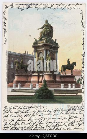 Maria Theresien - Denkmal. Wien. Stengel & Co., Dresden, Produzent Stockfoto