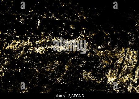 Dunkler Grunge Hintergrund von goldener Textur. Abstract für Tapete oder Design. Stockfoto