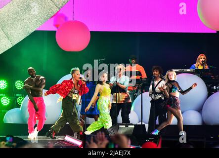 Napa, Kalifornien, USA. 29.. Mai 2022. Pink tritt am 3. Tag des BottleRock 2022 Music Festival auf. Kredit: Ken Howard/Alamy Live Nachrichten Stockfoto