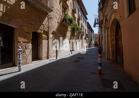 Tarragona ist eine Küstenstadt in Katalonien (Spanien). Es ist die Hauptstadt und größte Stadt des Landkreises Tarragonès, das Camp de Tarragona. Stockfoto