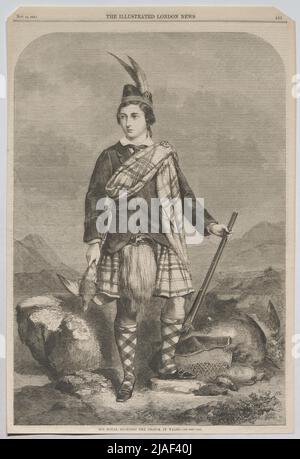 Seine königliche Hoheit die Fürsten von wales. Der Prinz von Wales auf der Jagd (aus 'The Illustrated London News'). Unbekannt Stockfoto