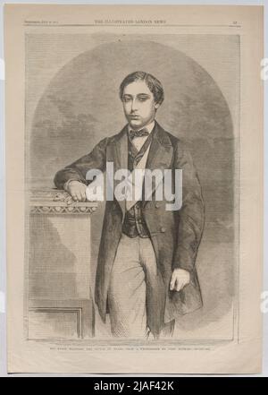 Seine königliche Hoheit, der Prinz von Wales, nach einer Fotografie von John Watkins. Der Prinz von Wales (aus 'The Illustrated London News'). T. H. Wilson, Xylograph, nach: John Watkins (1823-1874), Künstler Stockfoto