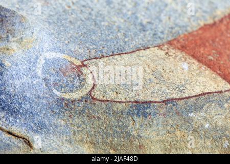 Atemberaubende Innenansicht Bilder der Laas Geel Höhlenformationen - eine der frühesten bekannten Höhlenmalereien am Horn von Afrika Stockfoto