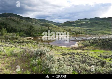 Gefleckte See, in der Nähe von Osoyoos, Britisch-Kolumbien, Kanada Stockfoto