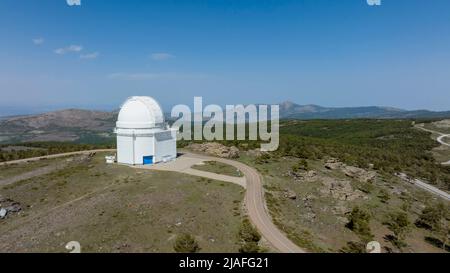 Einrichtungen des Calar Alto Observatoriums in der Provinz Almeria, Spanien. Stockfoto